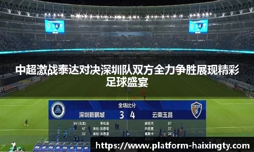 中超激战泰达对决深圳队双方全力争胜展现精彩足球盛宴